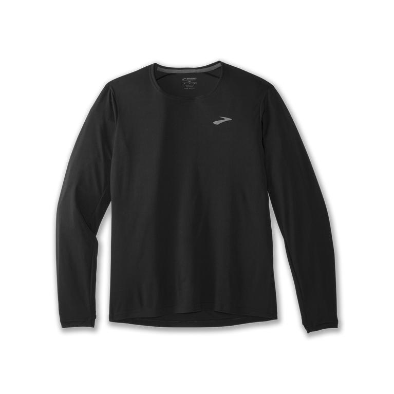 Brooks Atmosphere Men's Long Sleeve Running Shirt - Black (59482-ARFD)